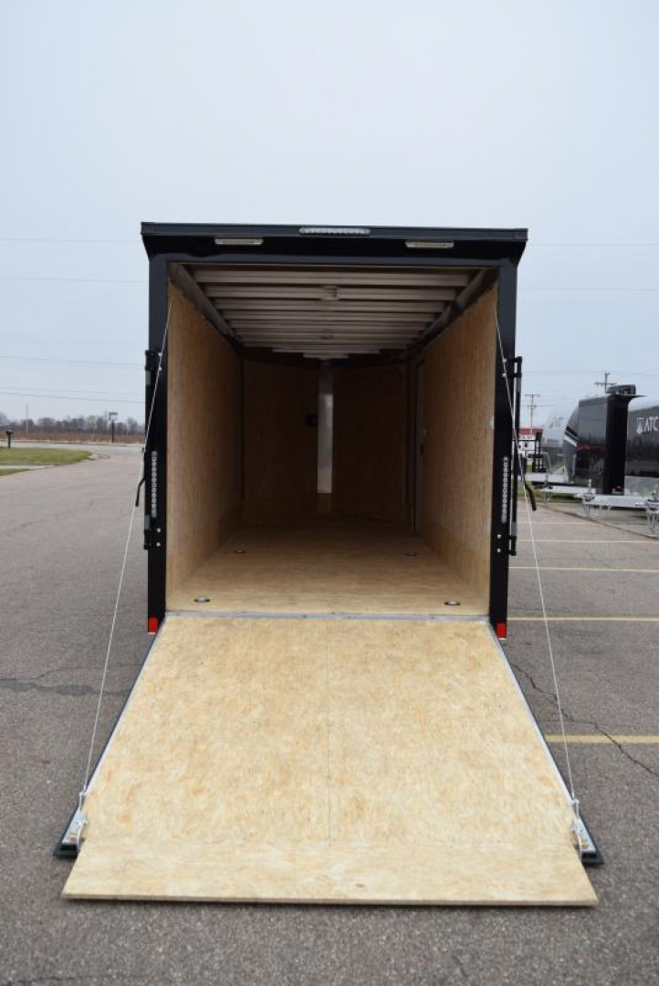 New BRAVO 7x18'+5' **MIDNIGHT EDITION** SILVER STAR ALUMINUM SNOWMOBILE/UTV TRAILER