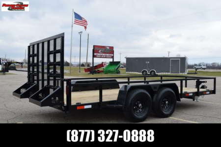 New BND 16' LANDSCAPE UTILITY TRAILER w/ 5200LB AXLES AND HD REAR RAMP GATE