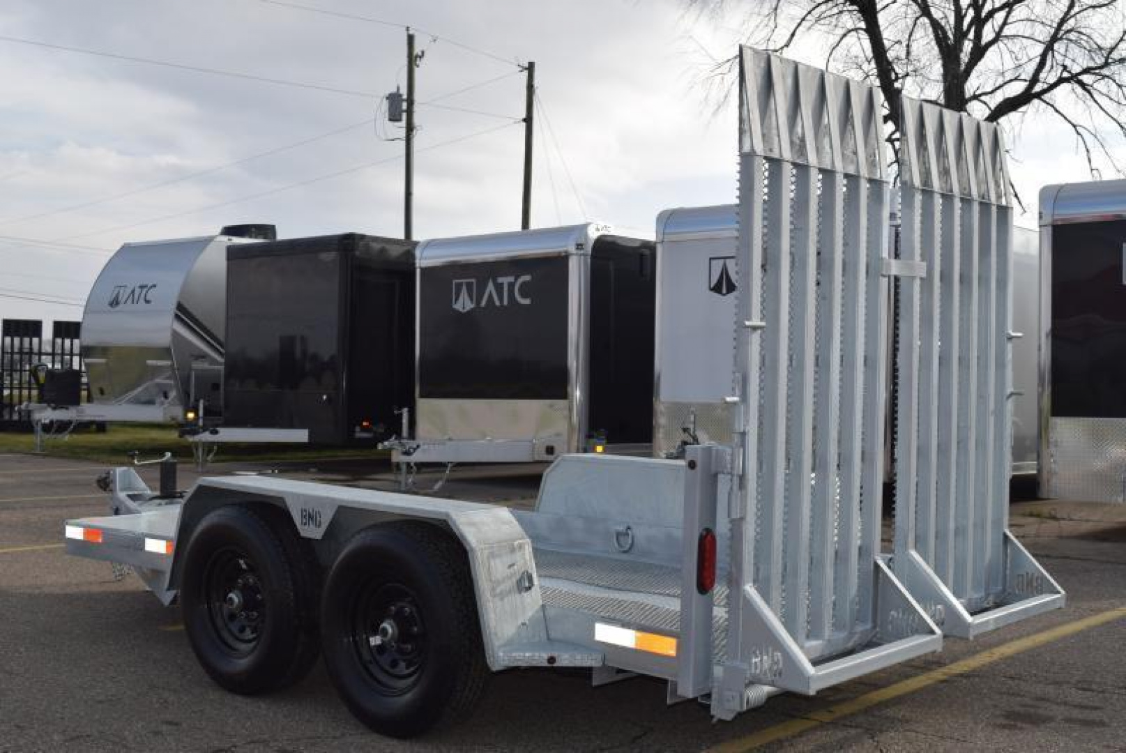 New BND 6x12 SCISSOR LIFT TRAILER w/ 5200LB AXLES **FULLY GALVANIZED**