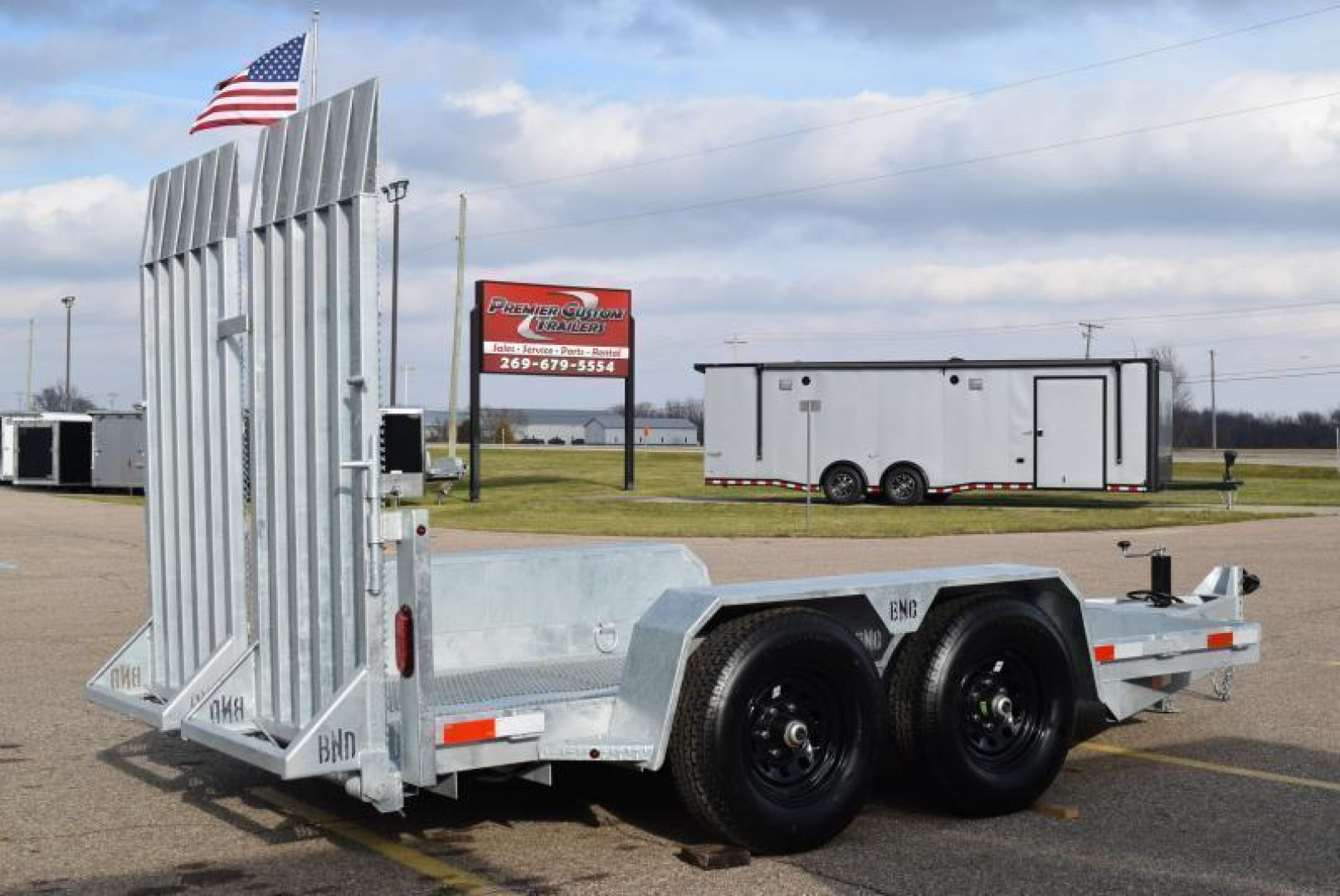 New BND 6x12 SCISSOR LIFT TRAILER w/ 5200LB AXLES **FULLY GALVANIZED**