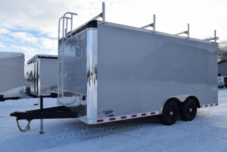 New BRAVO STAR 8.5x16 PRO SERIES CONTRACTOR TRAILER w/ REAR RAMP DOOR