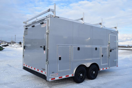 New BRAVO STAR 8.5x16 PRO SERIES CONTRACTOR TRAILER w/ REAR RAMP DOOR