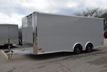 New BRAVO SILVER STAR 8.5x20' ALUMINUM ENCLOSED CAR HAULER w/ 5200lb AXLES