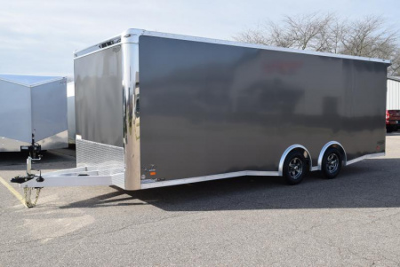 New BRAVO SILVER STAR 8.5x22' ALUMINUM ENCLOSED CAR HAULER w/ 5200lb AXLES