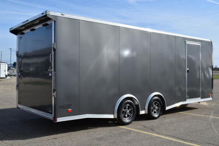 New BRAVO SILVER STAR 8.5x22' ALUMINUM ENCLOSED CAR HAULER w/ 5200lb AXLES