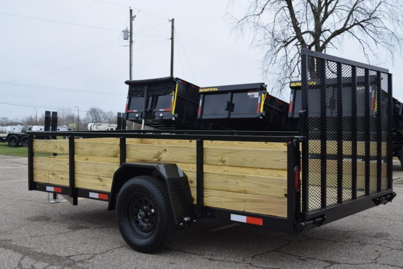 New BND 6x12 UTILITY TRAILER w/ 3-BOARD SIDES