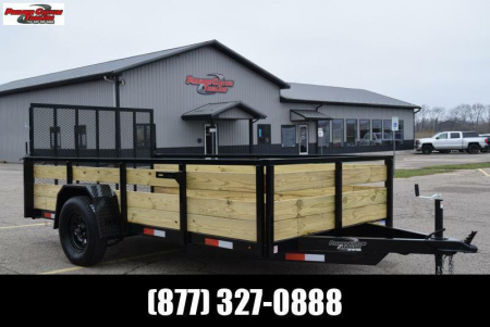 New BND 6x12 UTILITY TRAILER w/ 3-BOARD SIDES