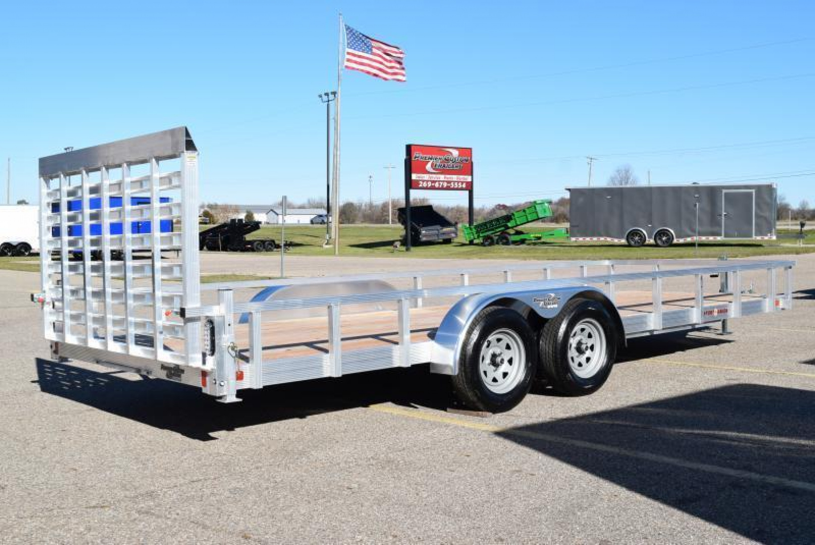 New SPORT HAVEN 7x20 OPEN UTILITY TRAILER W/ HD REAR RAMP GATE