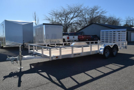 New SPORT HAVEN 7x20 OPEN UTILITY TRAILER W/ HD REAR RAMP GATE