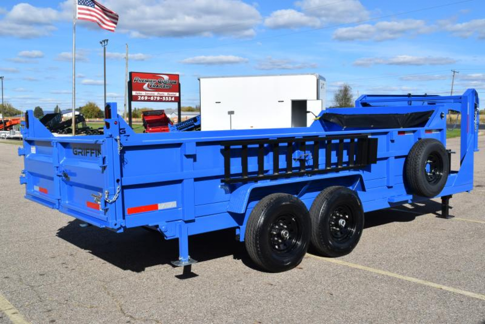 New GRIFFIN 7x16 GOOSENECK DUMP TRAILER w/ TELESCOPING CYLINDER