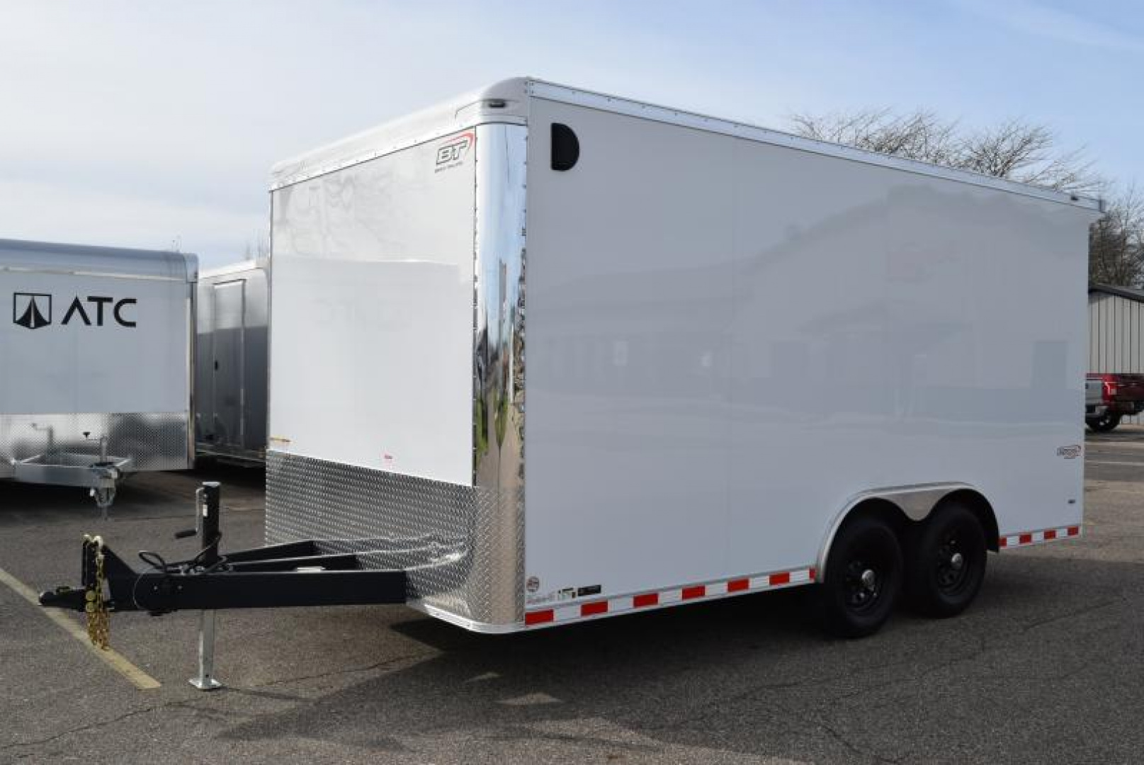 New BRAVO STAR 8.5x16 GREENPRO ENCLOSED LANDSCAPE CARGO TRAILER w/ POLYCOR EXTERIOR