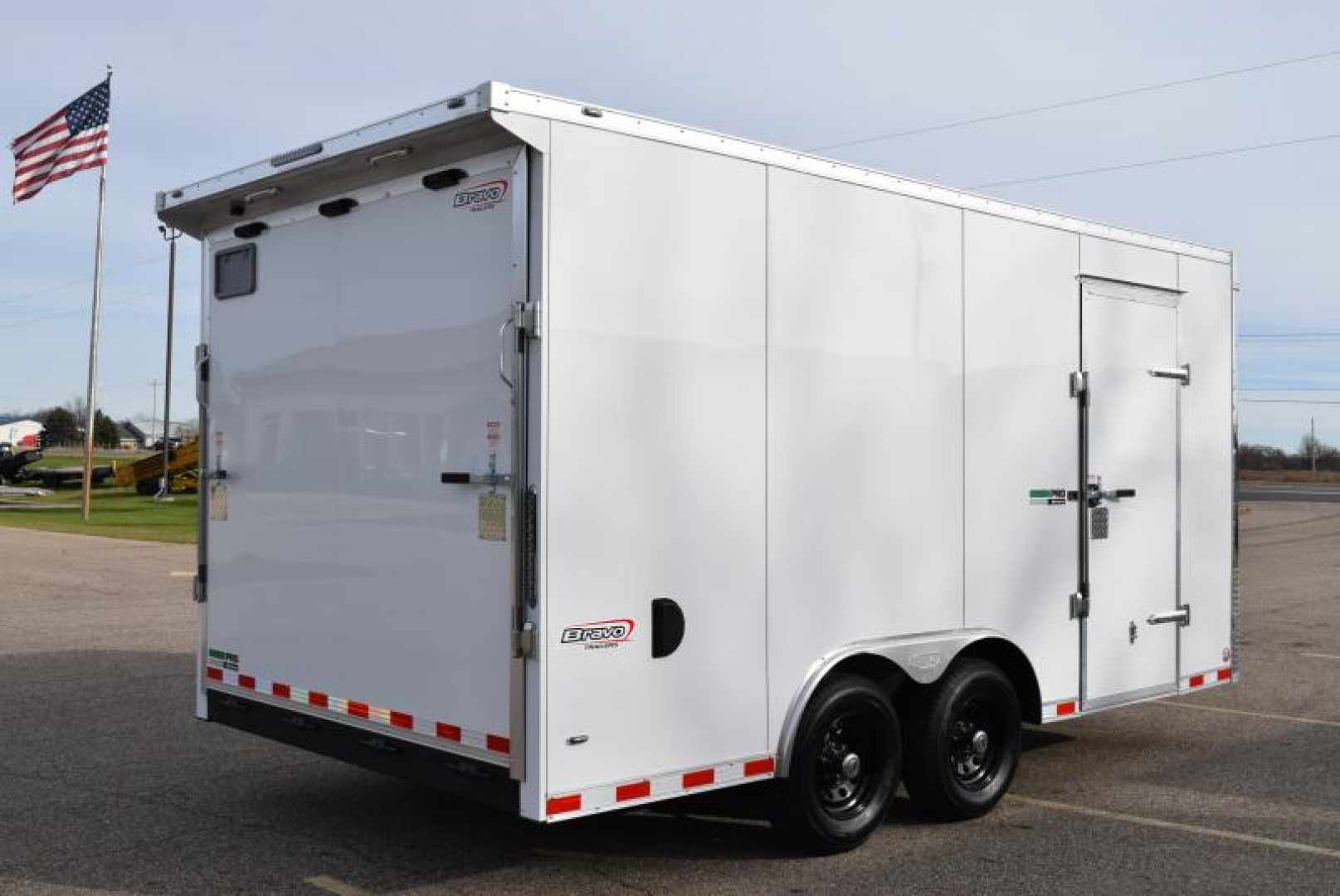 New BRAVO STAR 8.5x16 GREENPRO ENCLOSED LANDSCAPE CARGO TRAILER w/ POLYCOR EXTERIOR