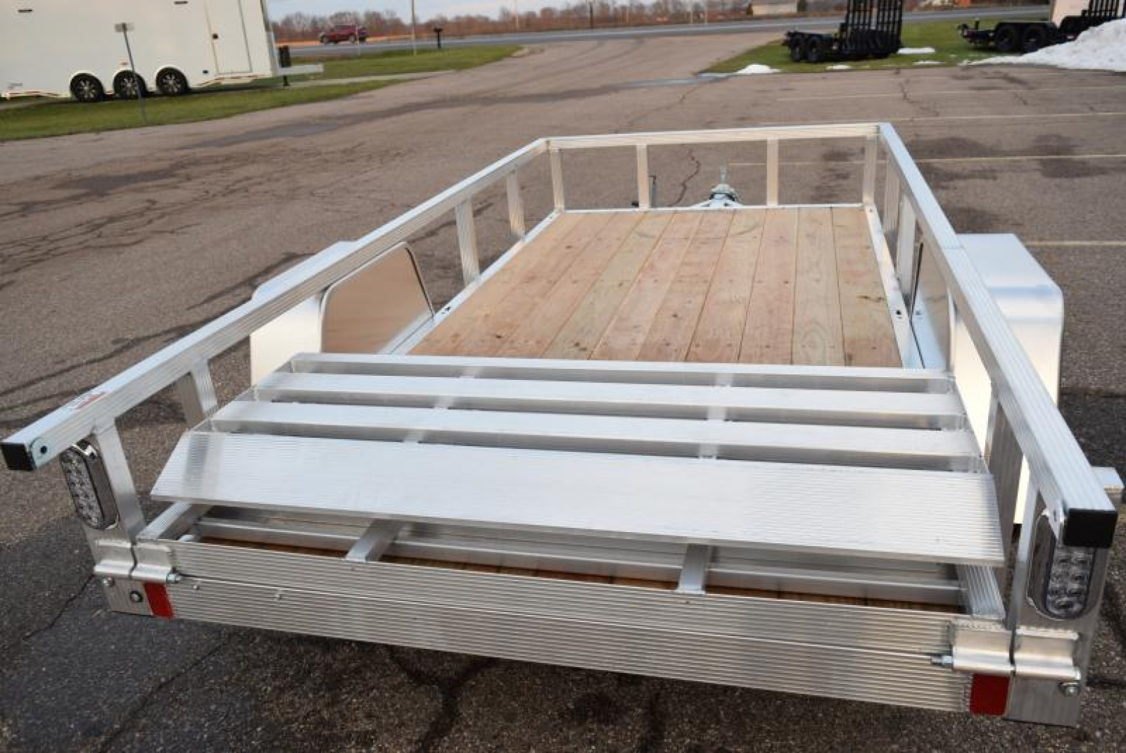 New SPORT HAVEN 5x10 OPEN UTILITY TRAILER w/ BI-FOLD RAMP GATE