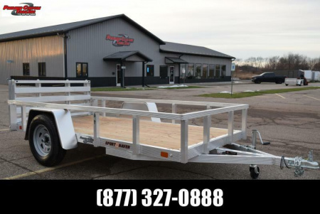 New SPORT HAVEN 5x10 OPEN UTILITY TRAILER w/ BI-FOLD RAMP GATE
