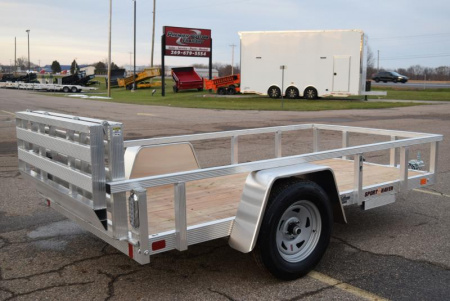 New SPORT HAVEN 5x10 OPEN UTILITY TRAILER w/ BI-FOLD RAMP GATE