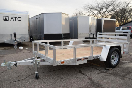 New SPORT HAVEN 5x10 OPEN UTILITY TRAILER w/ BI-FOLD RAMP GATE