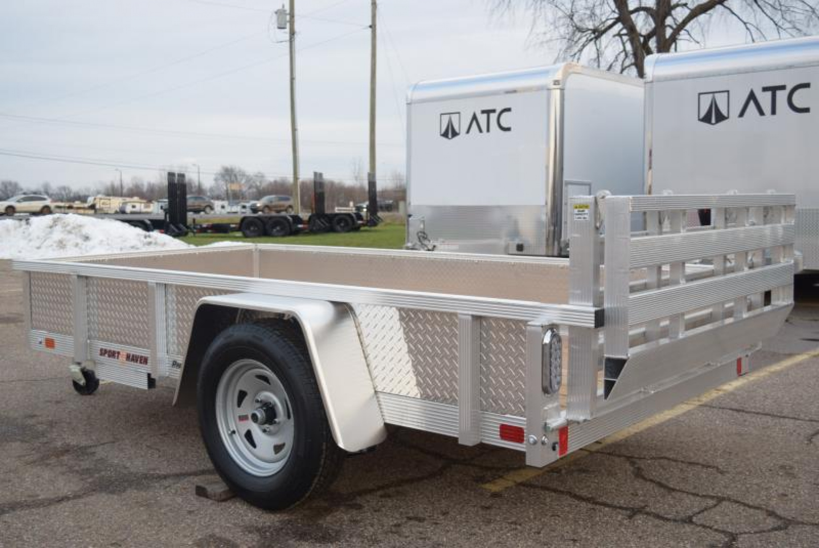 New SPORT HAVEN 5x10 OPEN UTILITY TRAILER w/ BI-FOLD RAMP GATE & ATP SIDES