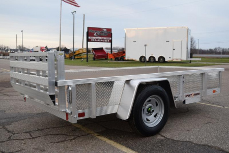 New SPORT HAVEN 5x10 OPEN UTILITY TRAILER w/ BI-FOLD RAMP GATE & ATP SIDES