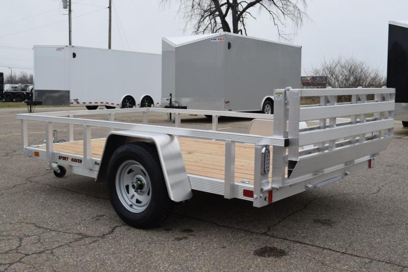 New SPORT HAVEN 6x10 OPEN UTILITY TRAILER w/ BI-FOLD RAMP GATE