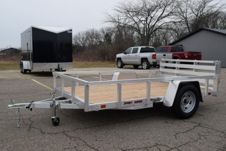 New SPORT HAVEN 6x10 OPEN UTILITY TRAILER w/ BI-FOLD RAMP GATE