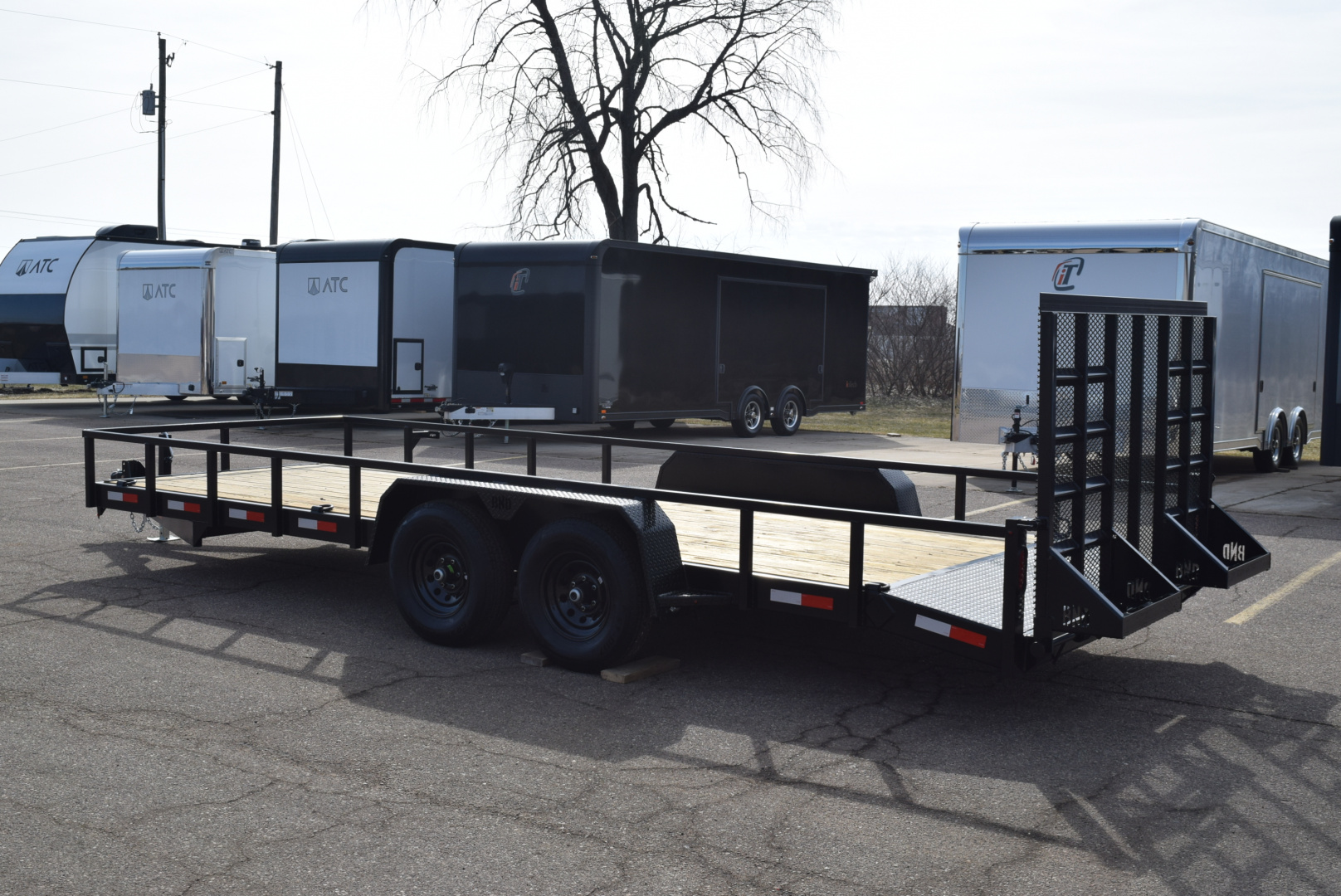 New BND 7x20 LANDSCAPE UTILITY TRAILER w/ 5200LB AXLES AND HD REAR RAMP GATE