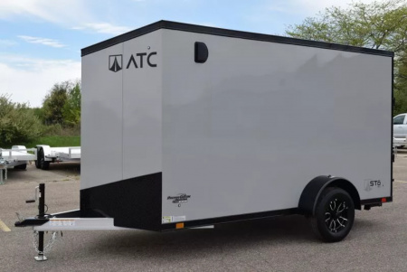 New ATC 6x12 STO 300 ALUMINUM CARGO TRAILER w/ BLACK TRIM PACKAGE