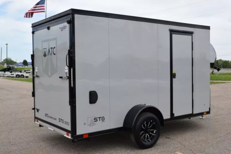 New ATC 6x12 STO 300 ALUMINUM CARGO TRAILER w/ BLACK TRIM PACKAGE