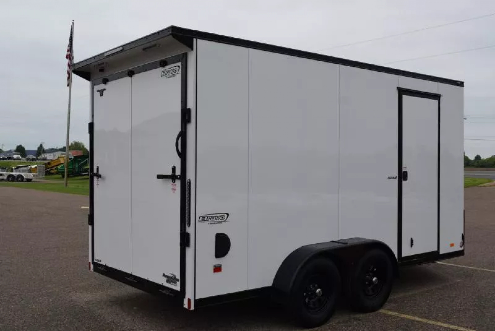 New BRAVO 7x14 SCOUT ENCLOSED CARGO TRAILER *MIDNIGHT EDITION*