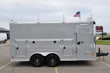 New BRAVO STAR 8.5x16 PRO SERIES CONTRACTOR TRAILER w/ REAR RAMP DOOR