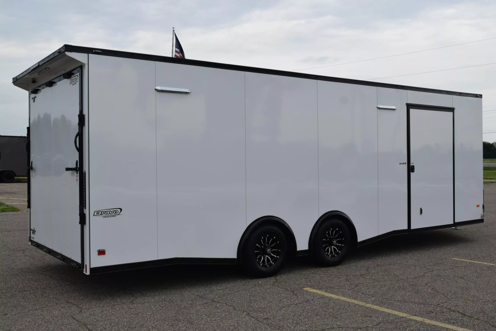 New BRAVO 8.5x24 SCOUT PERFORMANCE ENCLOSED RACE TRAILER *MIDNIGHT EDITION*