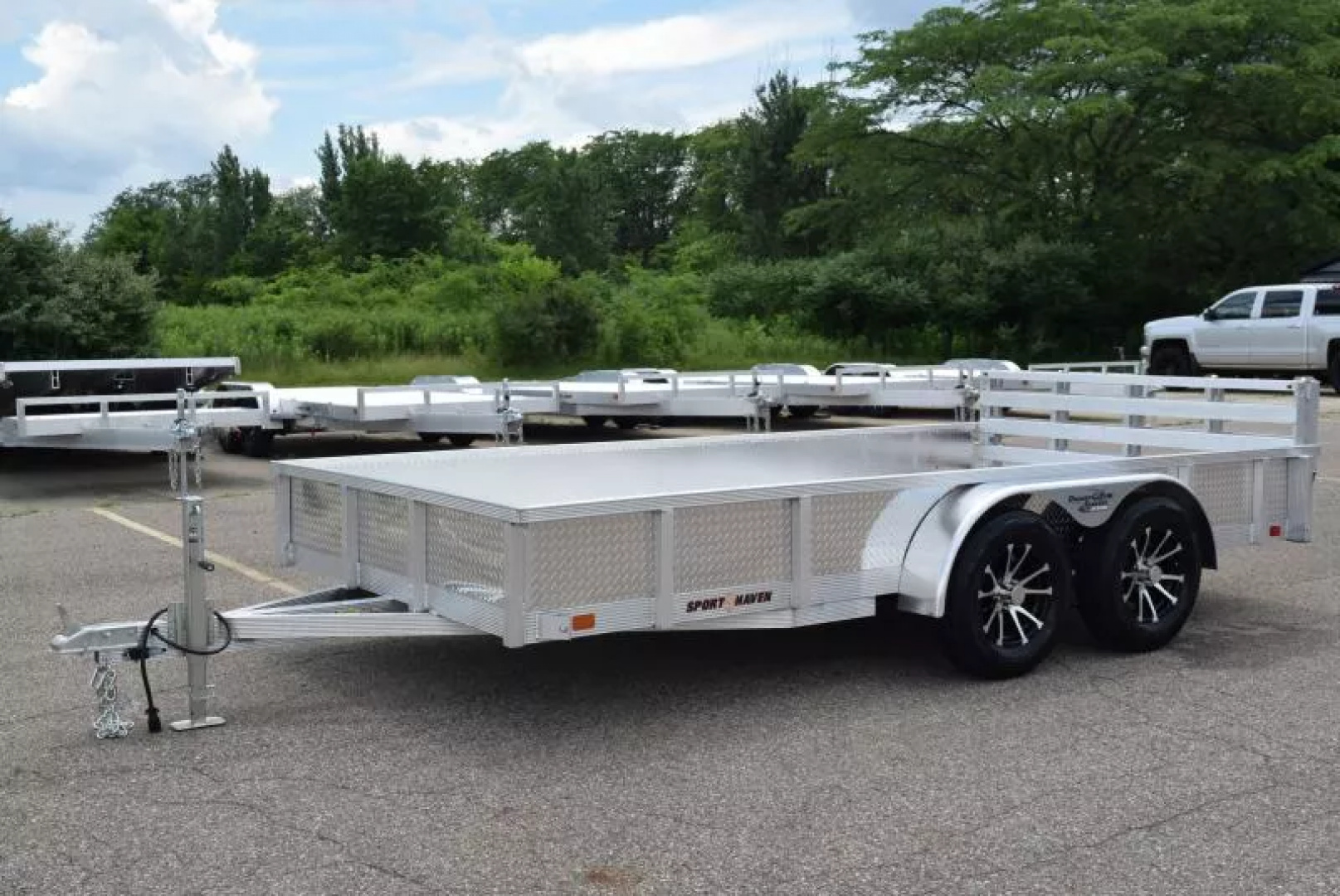 New SPORT HAVEN 7x14 DELUXE OPEN UTILITY w/ BI-FOLD RAMP GATE & ATP SIDES