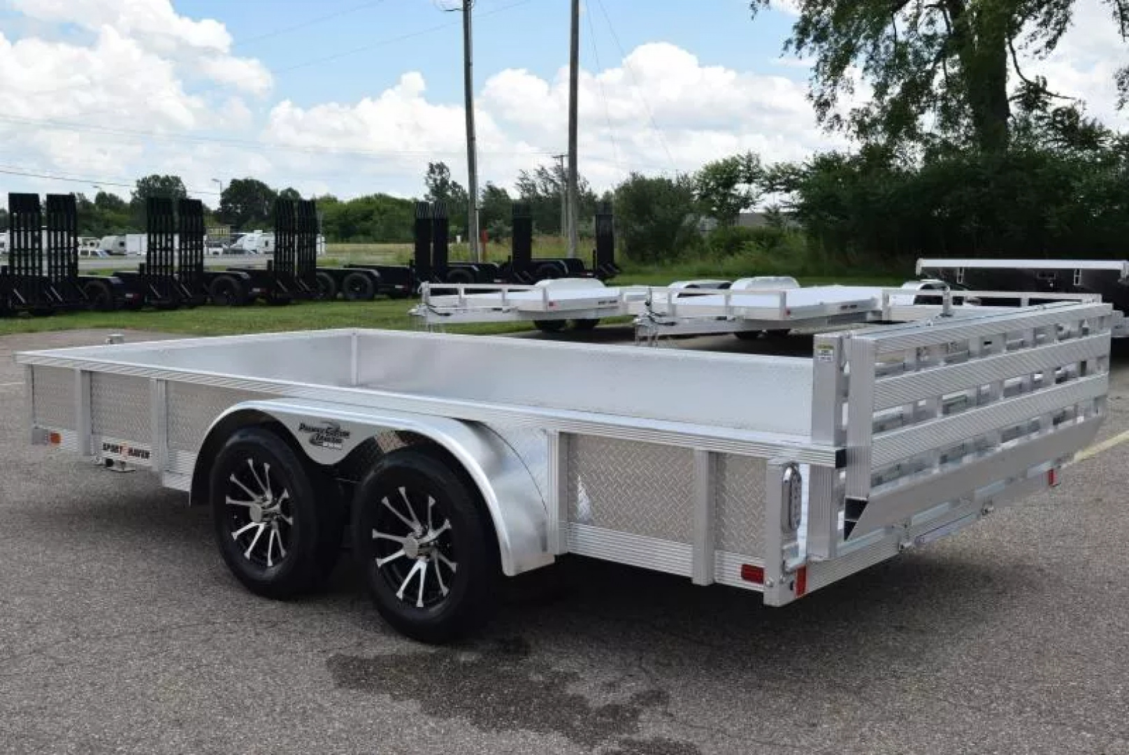 New SPORT HAVEN 7x14 DELUXE OPEN UTILITY w/ BI-FOLD RAMP GATE & ATP SIDES