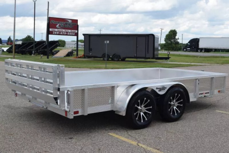 New SPORT HAVEN 7x14 DELUXE OPEN UTILITY w/ BI-FOLD RAMP GATE & ATP SIDES