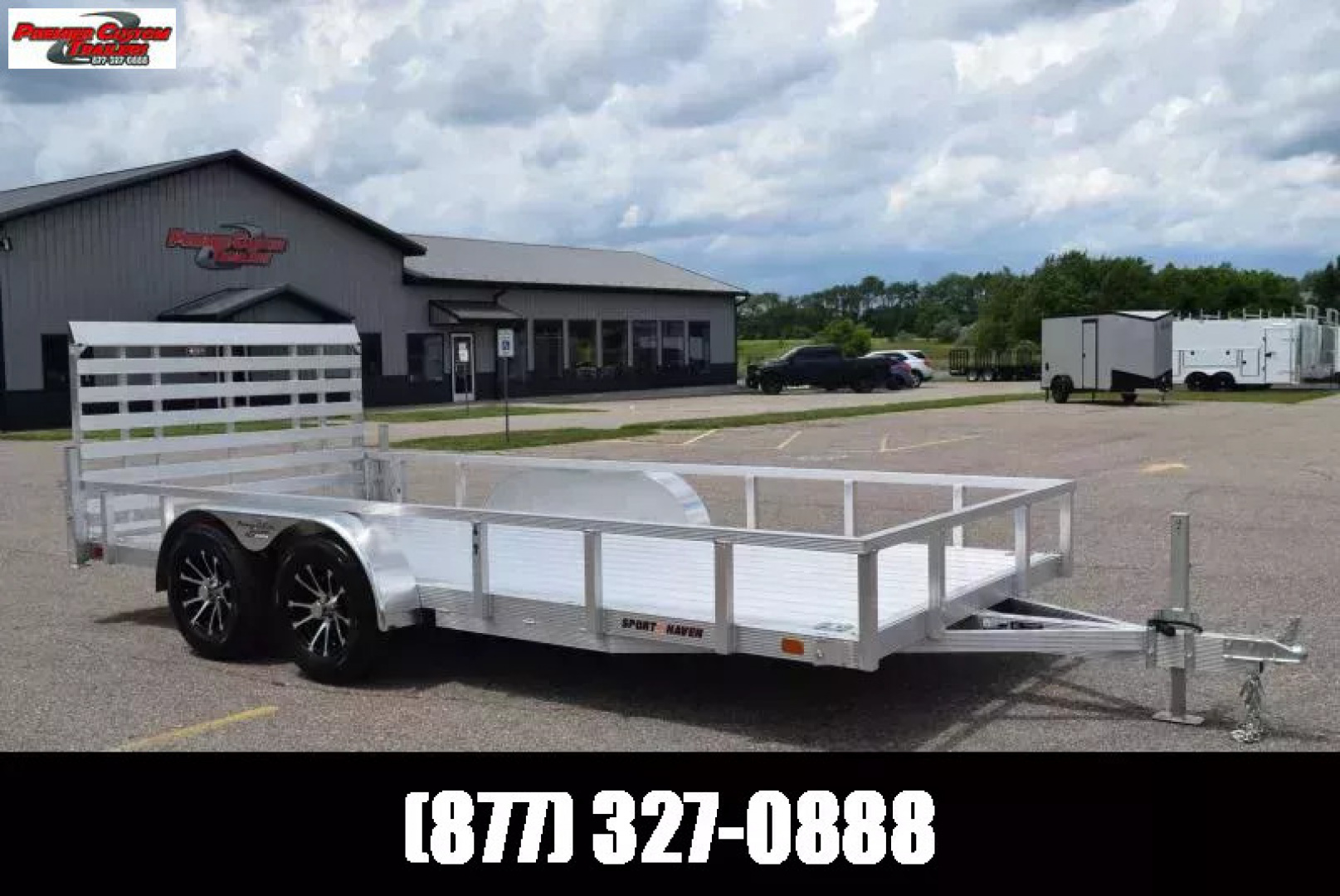 New SPORT HAVEN 7x16 DELUXE OPEN UTILITY TRAILER w/ HD REAR RAMP GATE