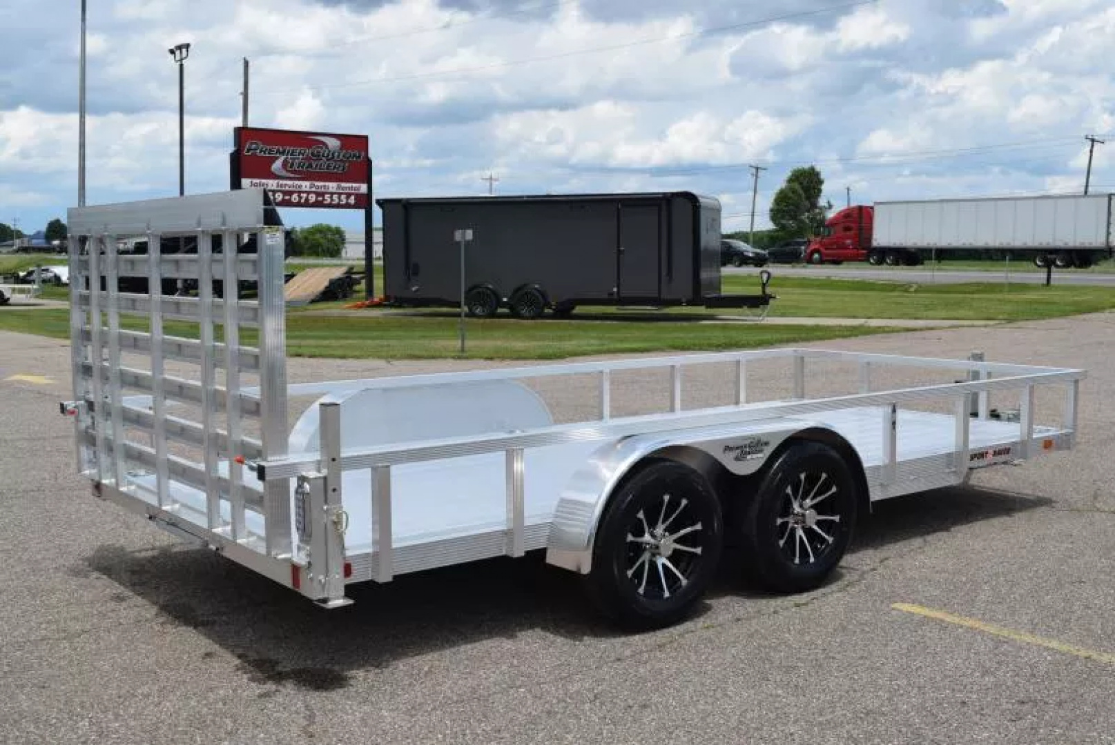 New SPORT HAVEN 7x16 DELUXE OPEN UTILITY TRAILER w/ HD REAR RAMP GATE