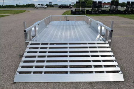 New SPORT HAVEN 7x16 DELUXE OPEN UTILITY TRAILER w/ HD REAR RAMP GATE