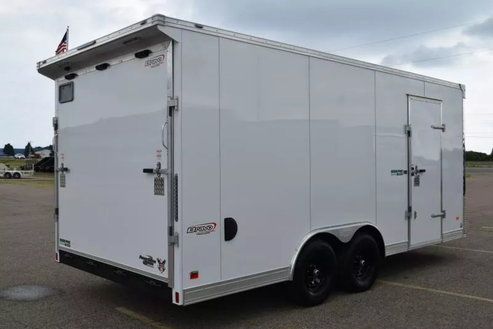 New BRAVO STAR 8.5x18 GREENPRO ENCLOSED LANDSCAPE CARGO TRAILER w/ POLYCOR EXTERIOR