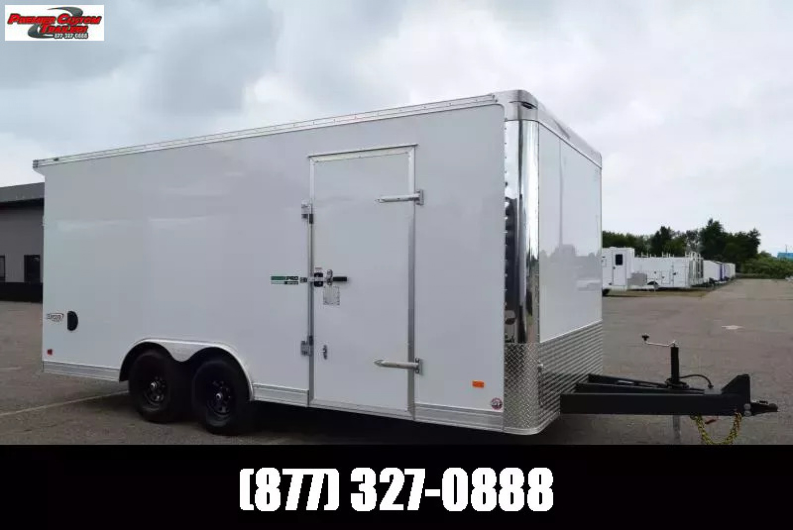 New BRAVO STAR 8.5x18 GREENPRO ENCLOSED LANDSCAPE CARGO TRAILER w/ POLYCOR EXTERIOR