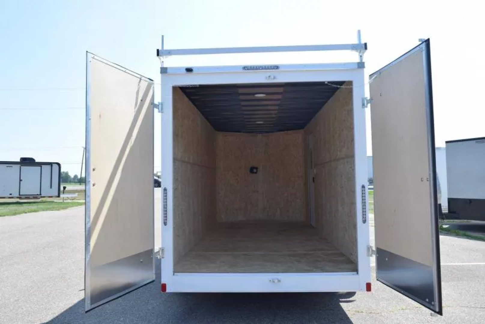 New BRAVO 7x16 SCOUT ENCLOSED CONTRACTOR TRAILER w/ 5200# AXLES *REAR DOUBLE DOORS*