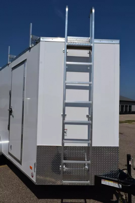 New BRAVO 7x16 SCOUT ENCLOSED CONTRACTOR TRAILER w/ 5200# AXLES *REAR DOUBLE DOORS*