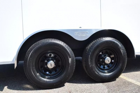 New BRAVO 7x16 SCOUT ENCLOSED CONTRACTOR TRAILER w/ 5200# AXLES *REAR DOUBLE DOORS*