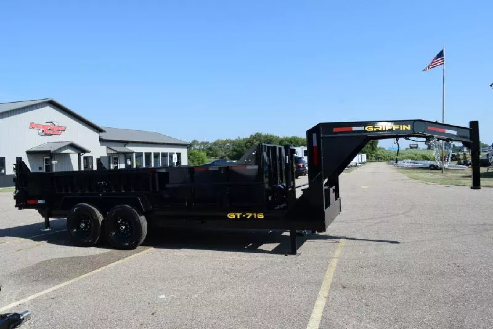 New GRIFFIN 7x16 GOOSENECK DUMP TRAILER w/ TELESCOPING CYLINDER