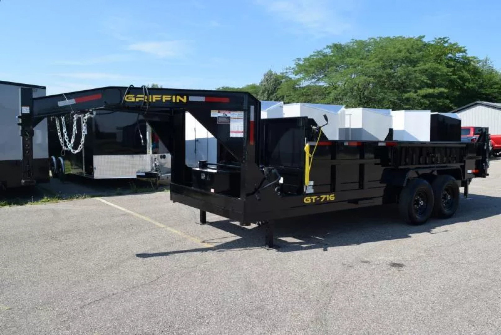 New GRIFFIN 7x16 GOOSENECK DUMP TRAILER w/ TELESCOPING CYLINDER