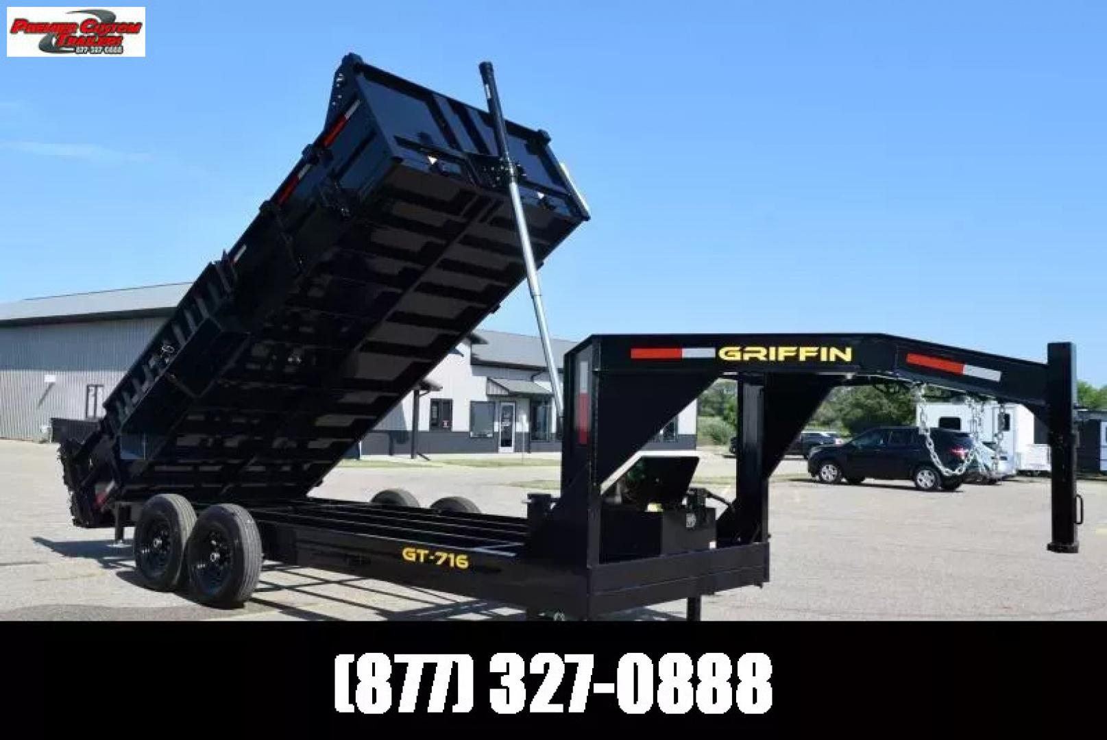 New GRIFFIN 7x16 GOOSENECK DUMP TRAILER w/ TELESCOPING CYLINDER