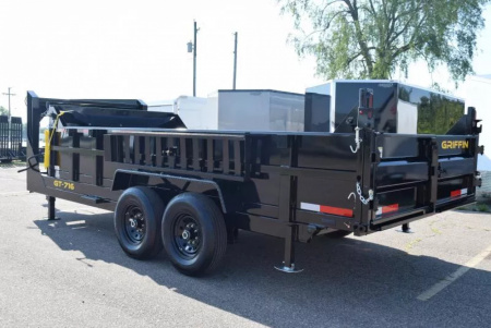 New GRIFFIN 7x16 GOOSENECK DUMP TRAILER w/ TELESCOPING CYLINDER