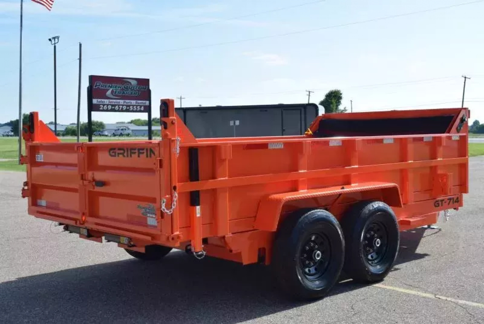 New GRIFFIN 7x14 14K DUMP TRAILER w/ TELESCOPING CYLINDER