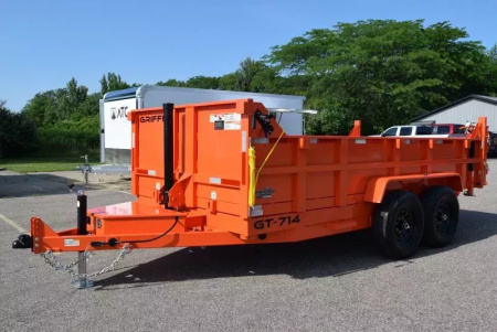 New GRIFFIN 7x14 14K DUMP TRAILER w/ TELESCOPING CYLINDER