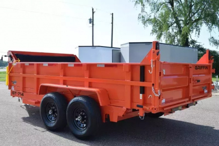 New GRIFFIN 7x14 14K DUMP TRAILER w/ TELESCOPING CYLINDER