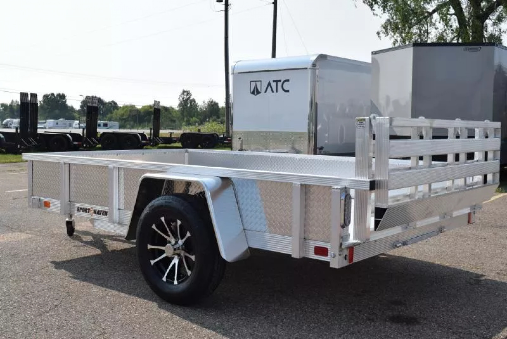 New SPORT HAVEN 6x10 DELUXE SERIES UTILITY TRAILER w/ ATP SIDES AND BI-FOLD RAMP GATE