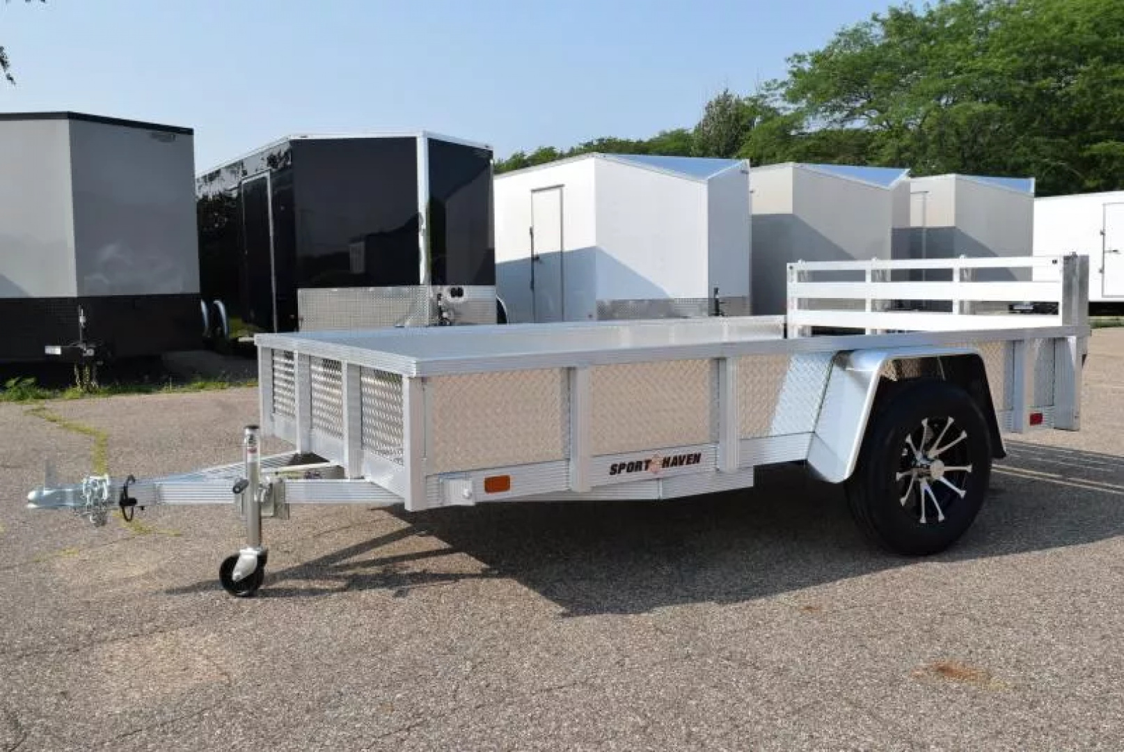 New SPORT HAVEN 6x10 DELUXE SERIES UTILITY TRAILER w/ ATP SIDES AND BI-FOLD RAMP GATE